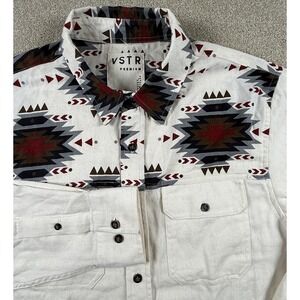 VSTR Premium Men's Medium Aztec Long Sleeve Button Down Shirt‎